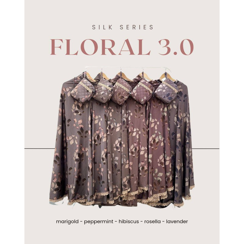 Mukena silk flora 3.0 model 2 in 1 Maisara premium