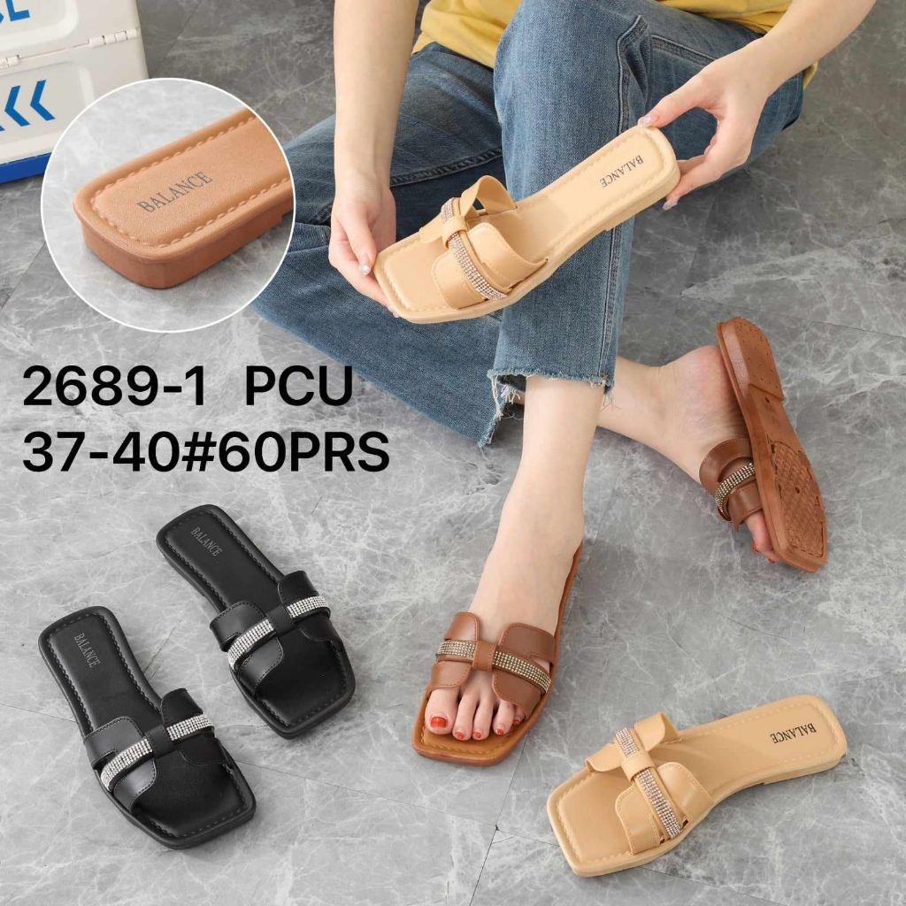 Sandal balance 268-X5B import sandal jelly wanita slop karet perempuan terbaru MEDAN TERMURAH