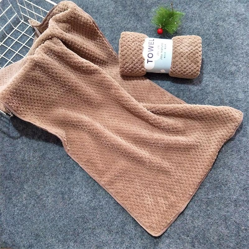 Handuk Muka Lembut Polos Dewasa 30x60 Bahan Coral Fleece Quick Dry Towel Nyaman dan empuk