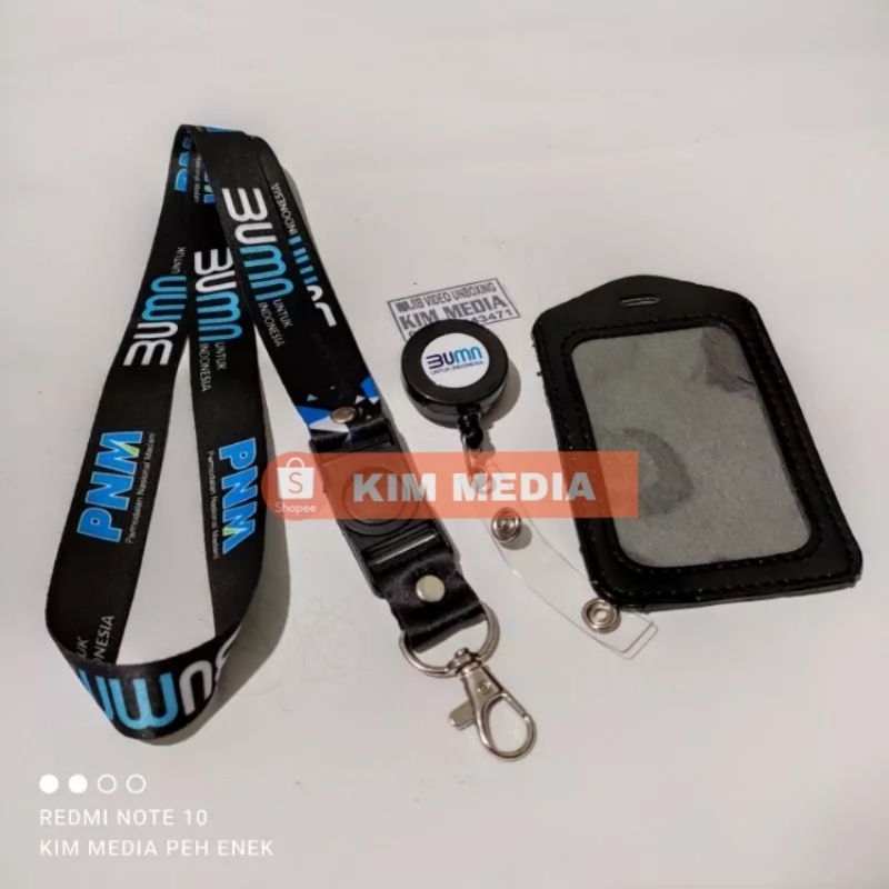 

TALI IDCARD PNM BUMN BLACK / LANYARD PNM HITAM BUMN HITAM READY STOCK