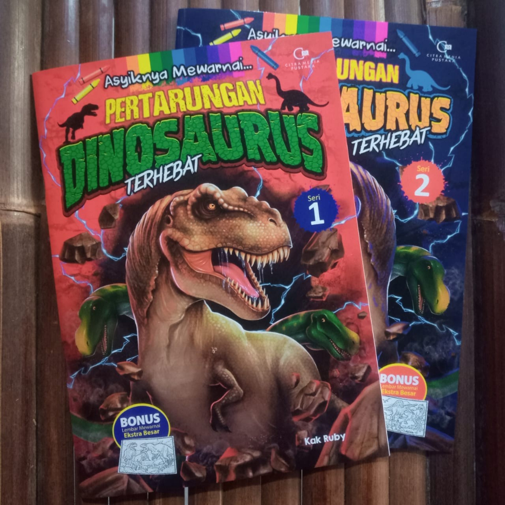 

Asyiknya Mewarnai Pertarungan Dinosaurus Terhebat - Buku Anak