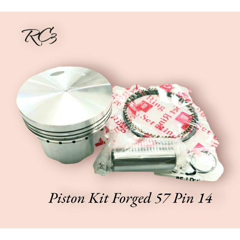 piston kit RC3 forged diameter 57 pin 14,  diameter 57,3 pin 14,  diameter 55,25 pin 13