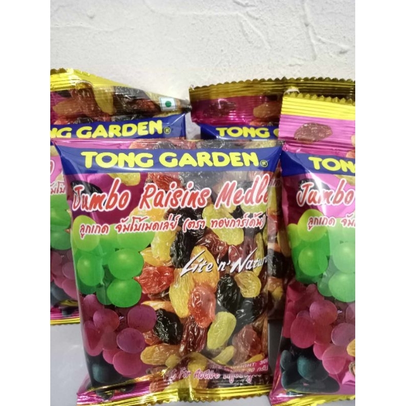 

Tong garden manisan jumbo raisins medley manisan anggur thailand