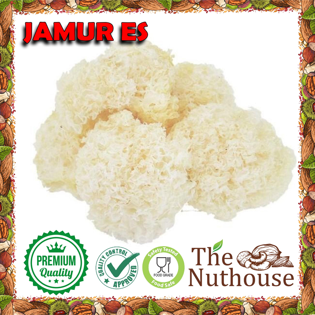 

1pc / 1 biji (+-30g) Jamur Es Super/ Jamur Salju / Snow White Fungus/Jamur Putih Kering /Yin Er / Bai Mu Er
