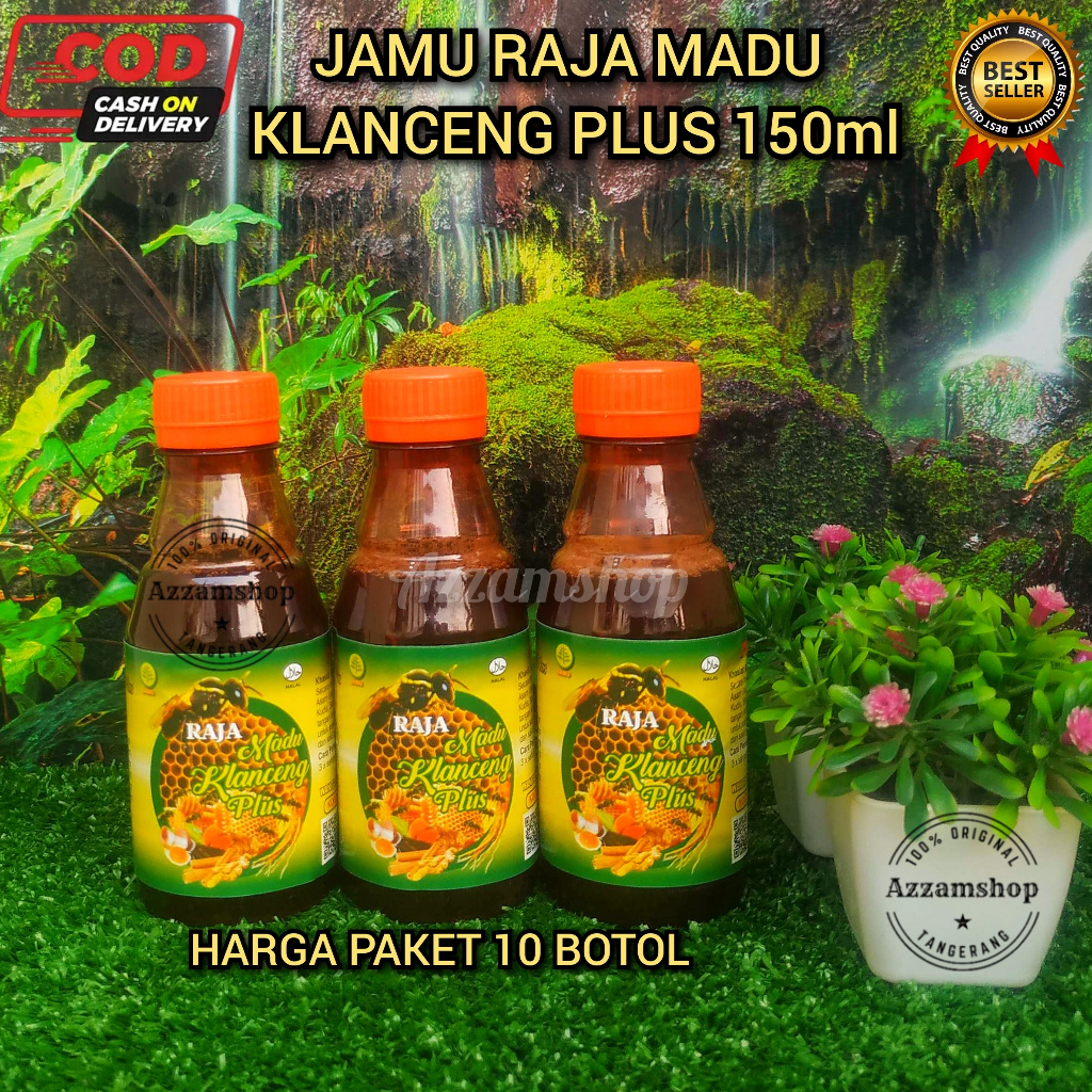 

Jamu raja madu klanceng plus asli 150ml pegal linu asam urat nyeri sendi rematik paket 10 botol