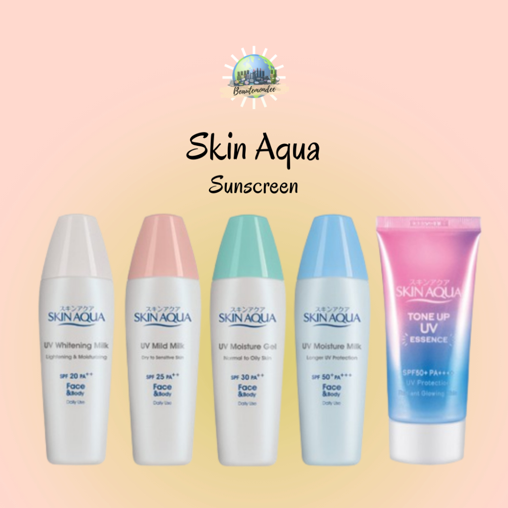 SKIN AQUA UV Whitening Milk Sunscreen SPF 50 isi 40ml / SkinAqua Tutup Putih / Tutup Biru / tutup hi
