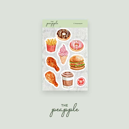 

The Peapple Stiker / Sticker tema Chef cook cooking fast food 02-001-A