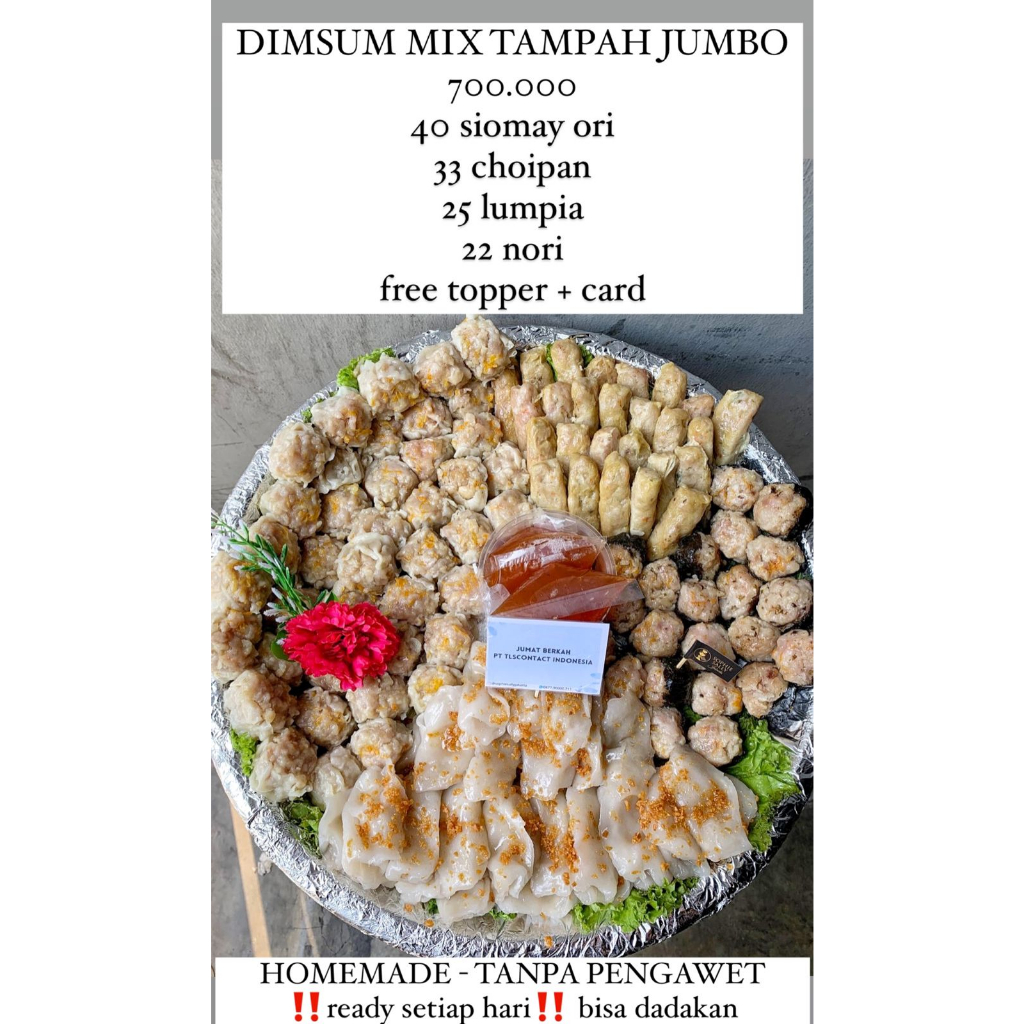 

Dimsum Mix Tampah JUMBO - FREE TOPPER & GIFT CARD - READY SETIAP HARI