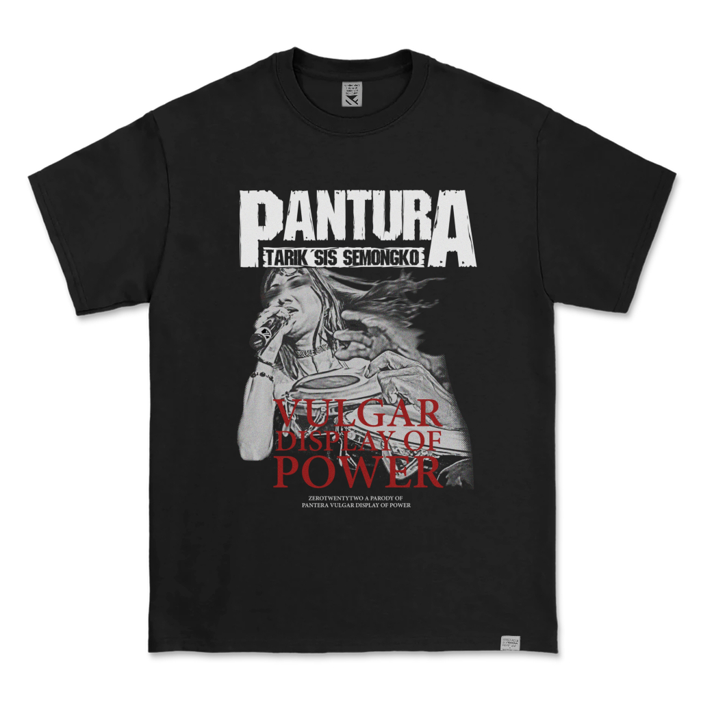 Zerotwentytwo T-shirt Pantura Black | Kaos Pria Parodi Plesetan Lucu Band Metal