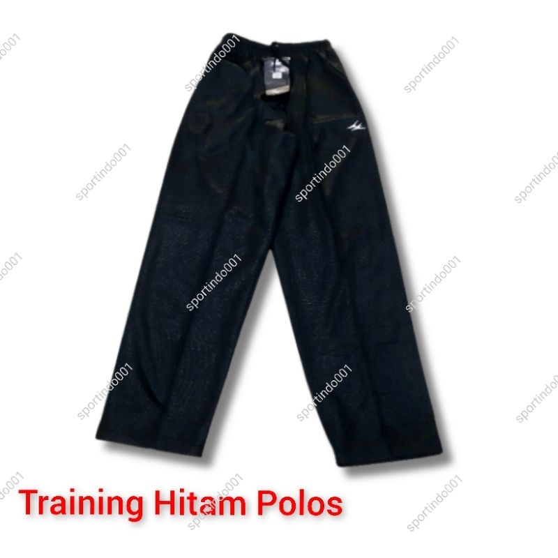 Celana Training / Celana Olahraga  Hitam Polos Kain Bahan Katun TD Hitam Polos