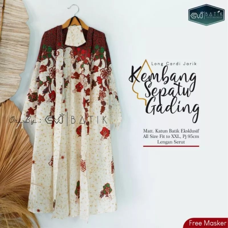 CARDINGAN OUTER PANJANG LONGCARDI BATIK KATUN PREMIUM OUTER