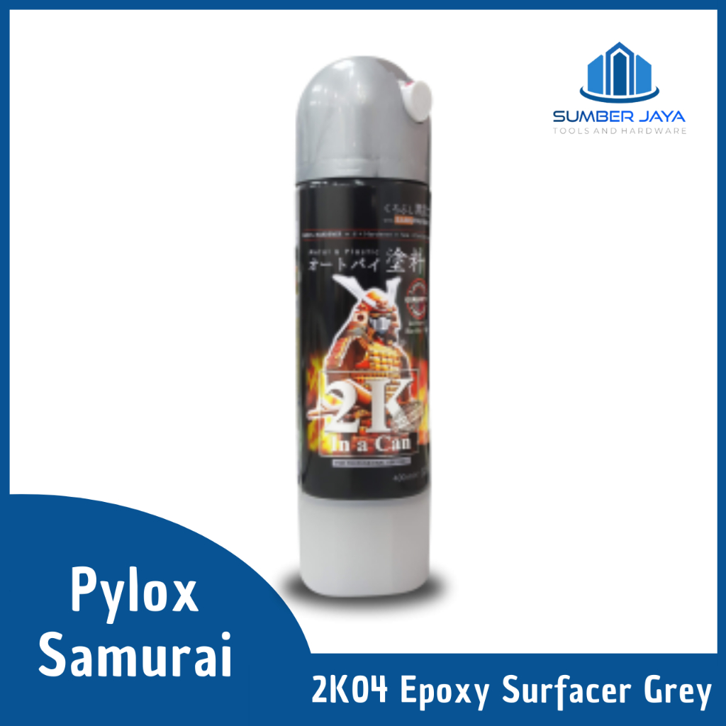 Pylox Samurai Cat Semprot Samurai Epoxy 2K04 Samurai Paint Epoxy Surfacer Grey 
550 gr