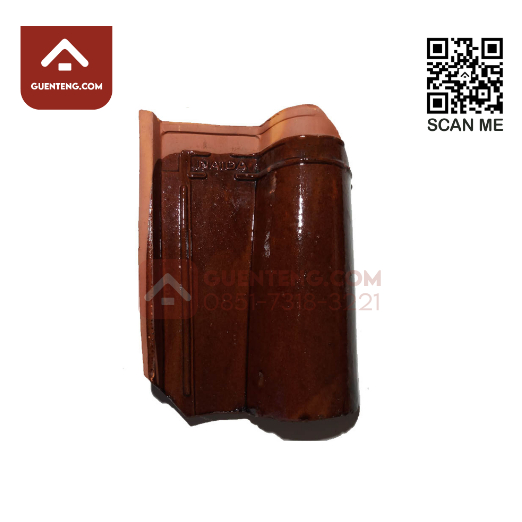 Genteng Tanah Liat Tradisional Jatiwangi Tipe Morando Warna Glazur Brown