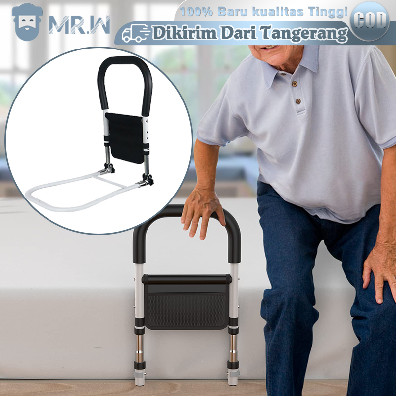 Bed Assist Rail Folded Safety Bed Rail Lansia Adjustable Alat Bantu Bangun Lansia Pegangan Tempat Ti