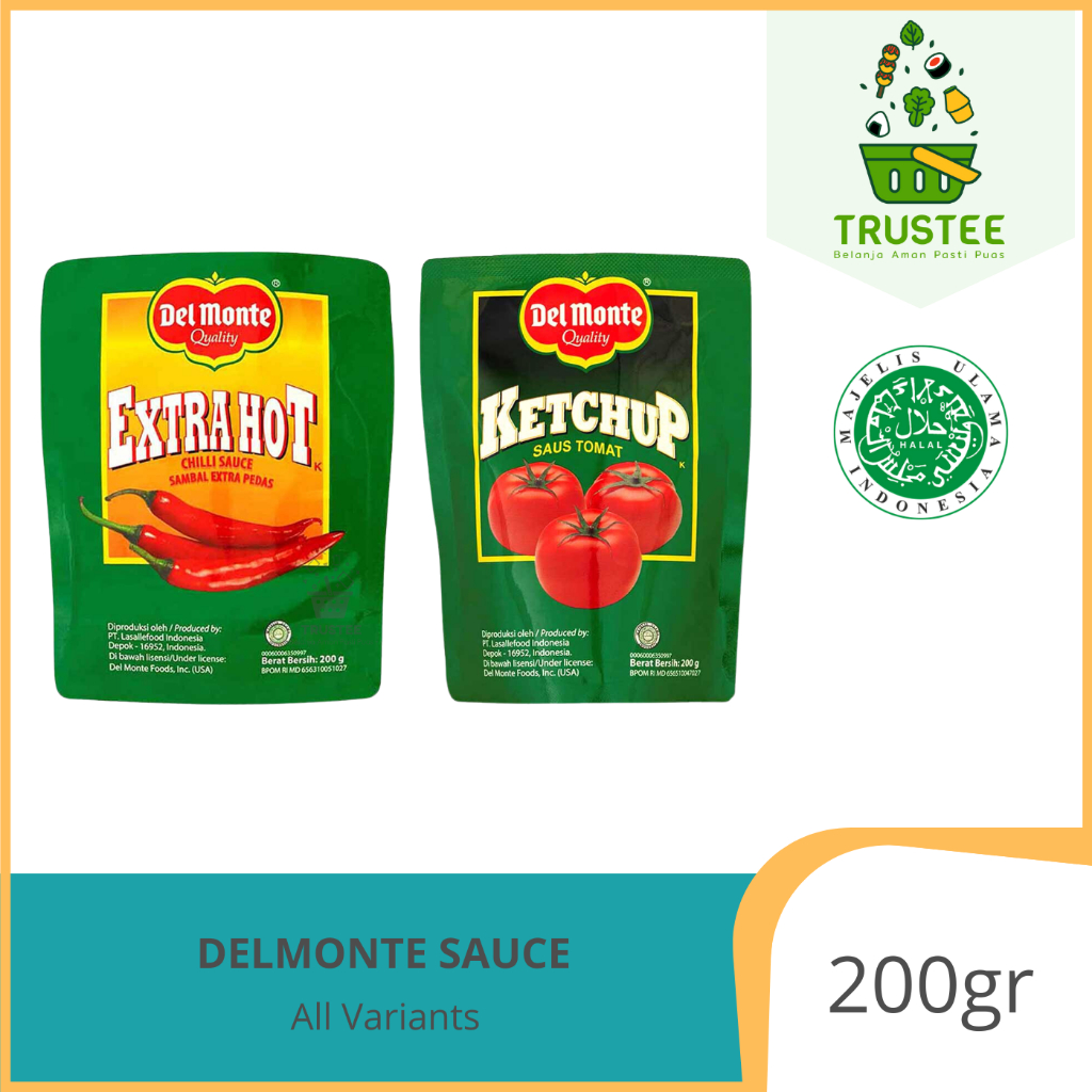 

Delmonte Saus Tomat Ketchup / Saos Sambal Extra Hot Chilli Sauce 200gr