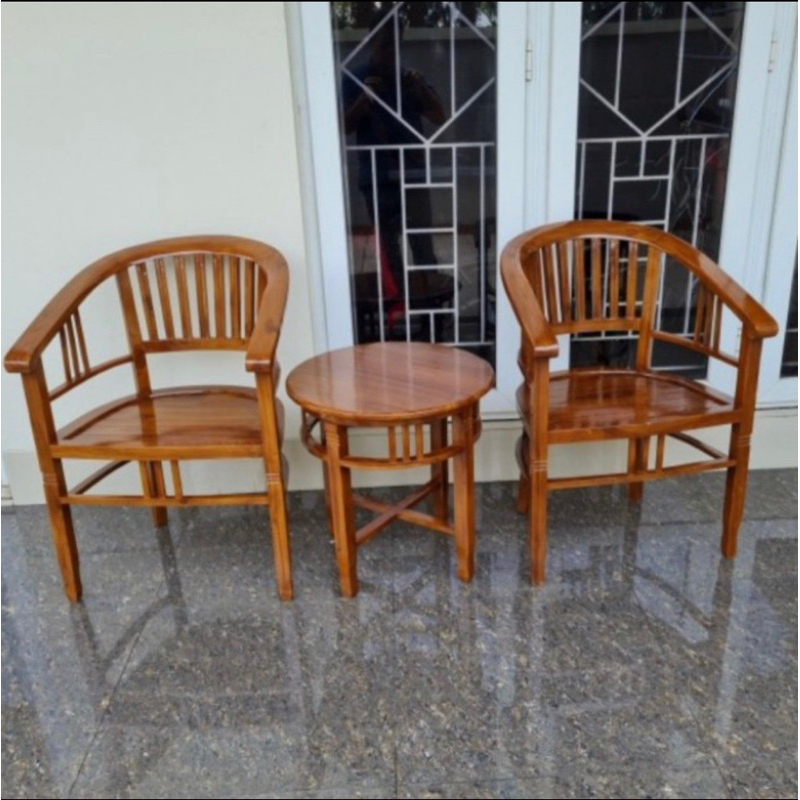 kursi teras minimalis jati - kursi teras jati modern