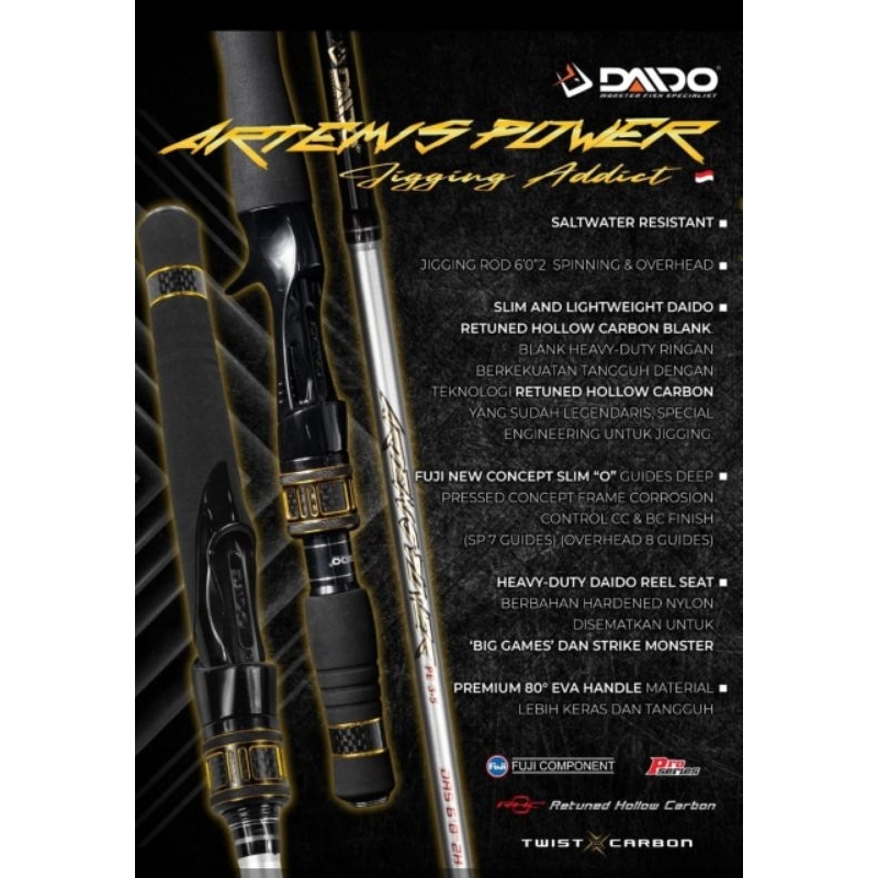Joran Daido Jigging Artemis power 602 full fuji