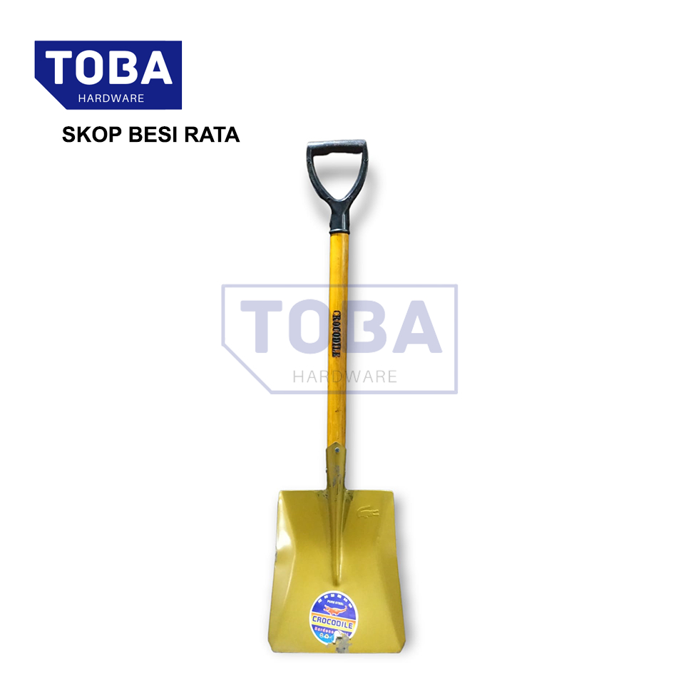 Skop Gagang Kayu Buaya Chillington Rata Sekop Pasir Cangkul Tanah
