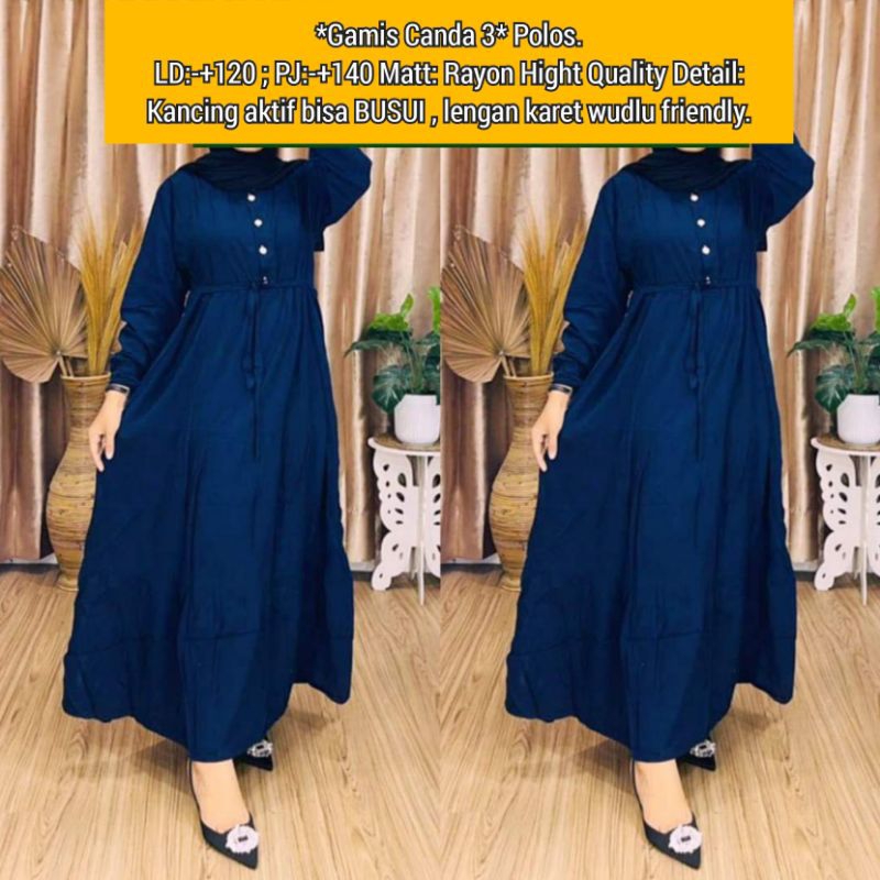 Gamis Canda 3 / Gamis Rayon Good Quality / Gamis Rayon BUSUI / Gamis Rayon Super / Gamis Rayon tali 