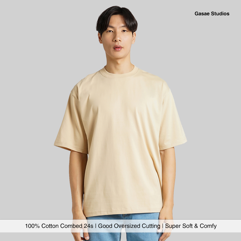 GASAE Oversized T-shirt Khaki - Kaos Polos Oversize Khaki