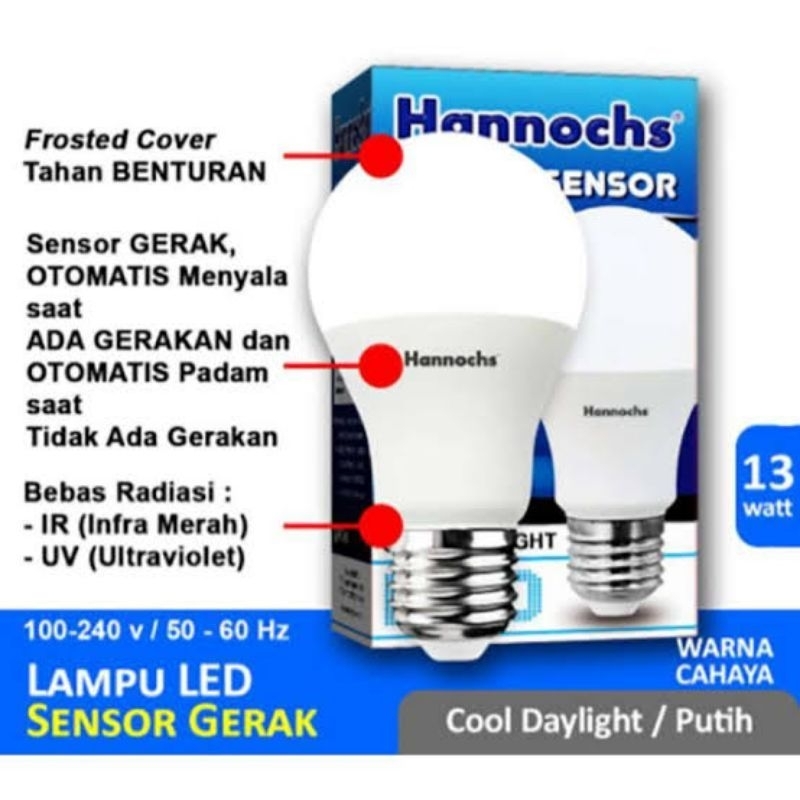 LAMPU HANNOCH SENSOR GERAK LED