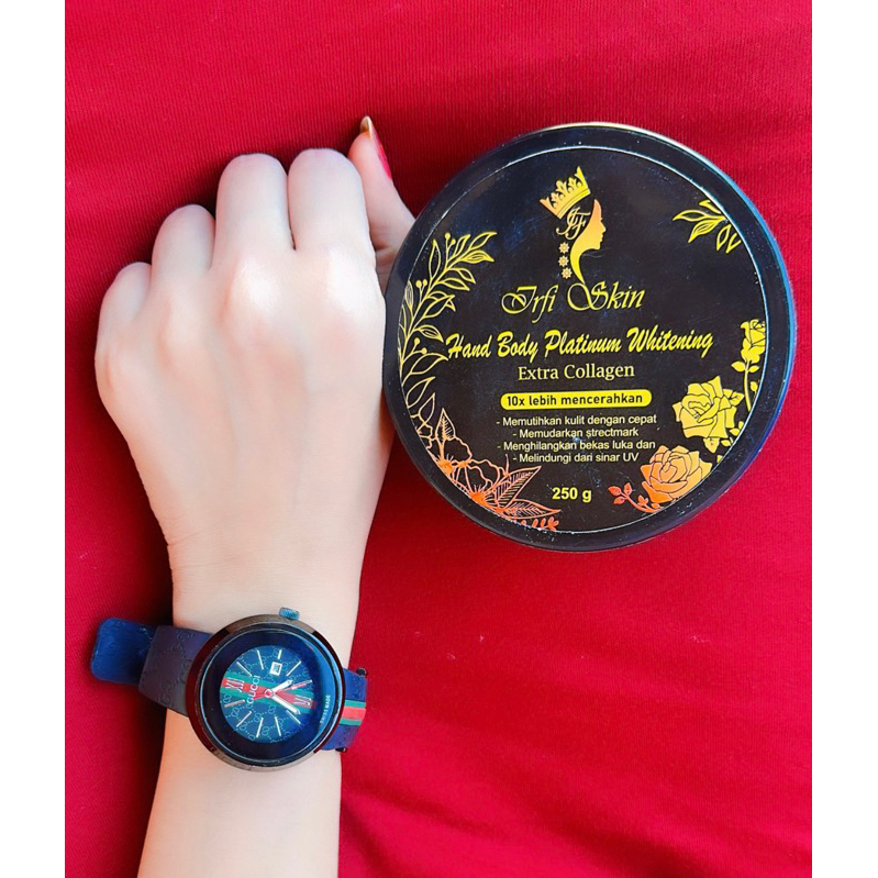 pemutih badan HB PLATINUM WHITENING EXTRA COLLAGEN +Bibit pemutih (satu paket)