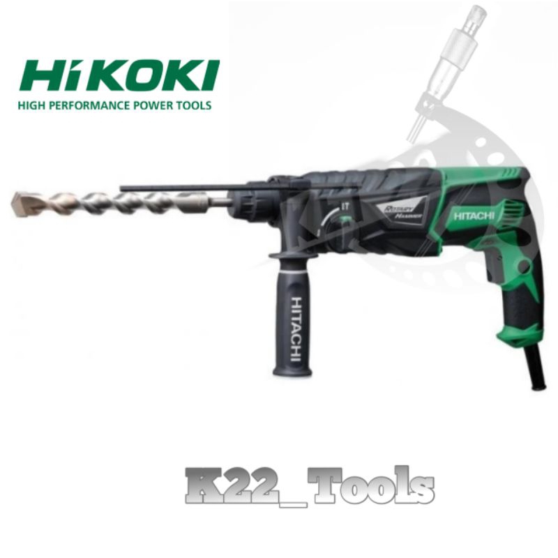 MESIN BOR BETON HITACHI DH 26 PB / HIKOKI DH 26 PB ROTARY HAMMER DRILL