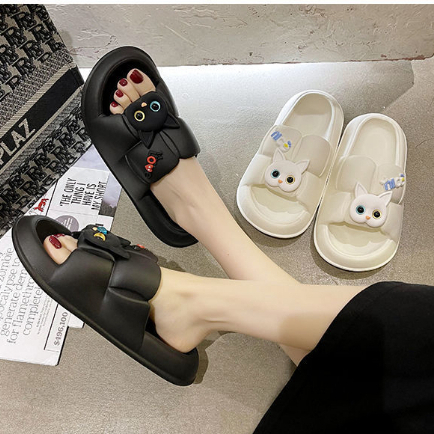 CHAVA | SD1363 Sendal Wanita Jelly Karet Sandal Motif Rabbit Slop Flat Rumahan Empuk Elastis Anti Slip