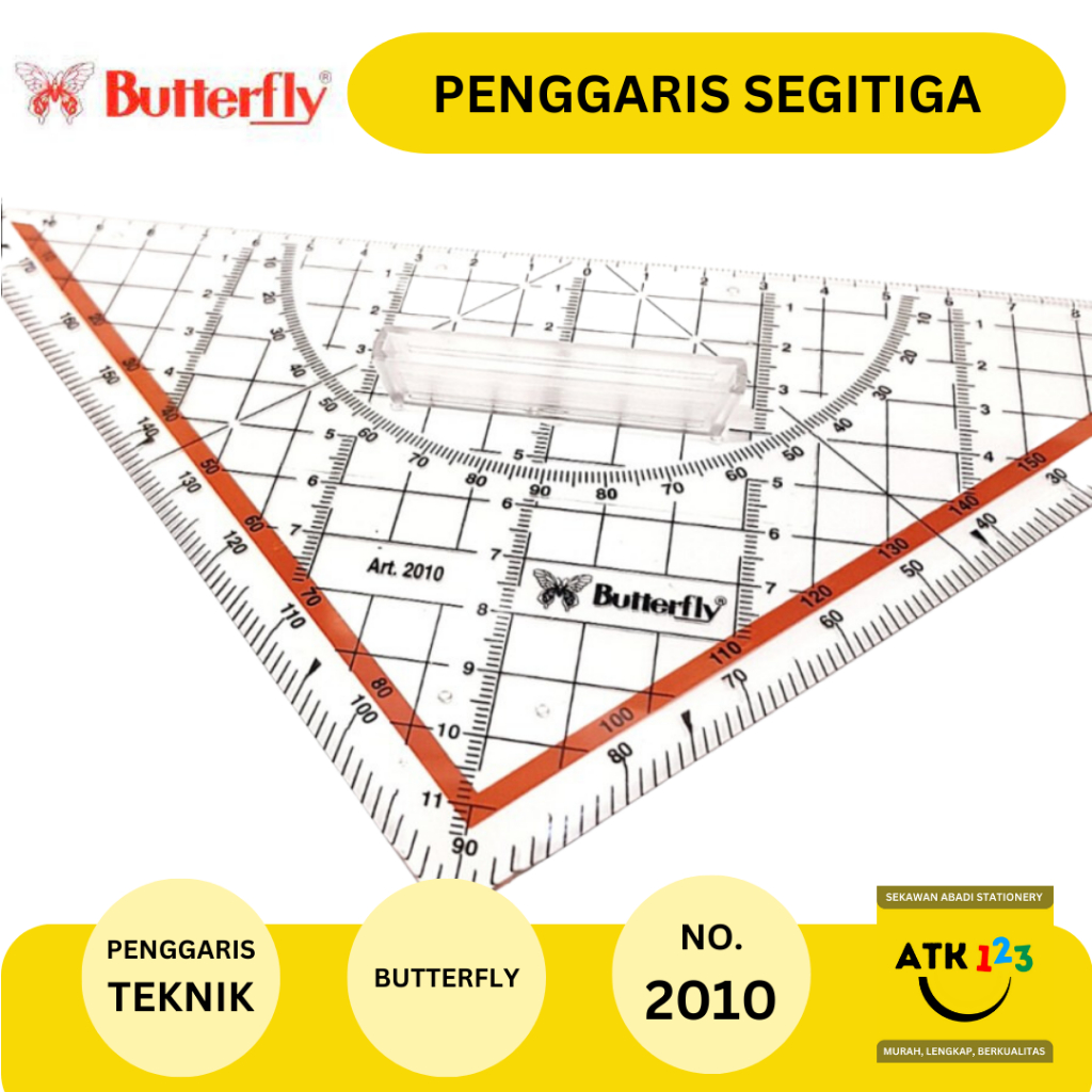 

Penggaris Teknik / Penggaris Segitiga Merk Butterfly No. 2010