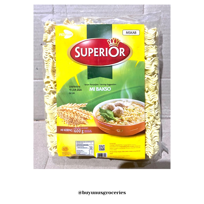 

Mi Bakso SUPERIOR 600g/ Mie Kering/ Mie Gandum