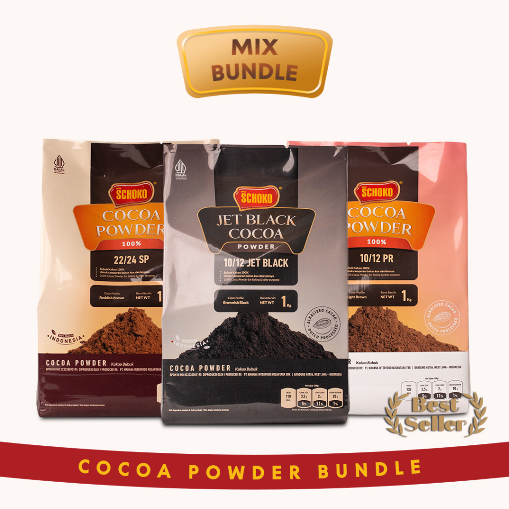 

SCHOKO Bundling Best Seller Cocoa Powder - 3x 1kg