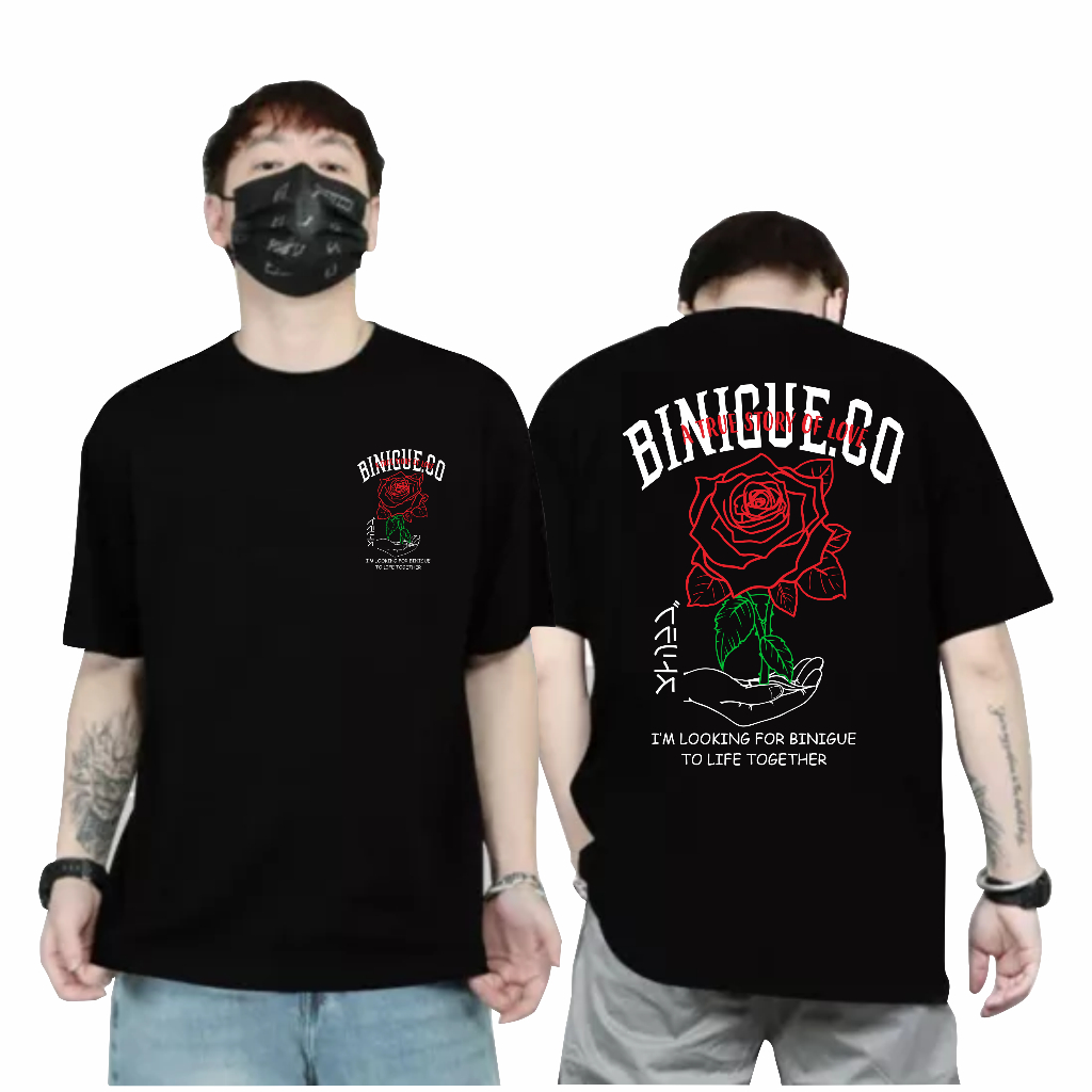 Binigue Baju Atasan Sablon 7 Warna Kaos Distro Pria Story Of Love Glow In The Dark Dtf T shirt Kaos 