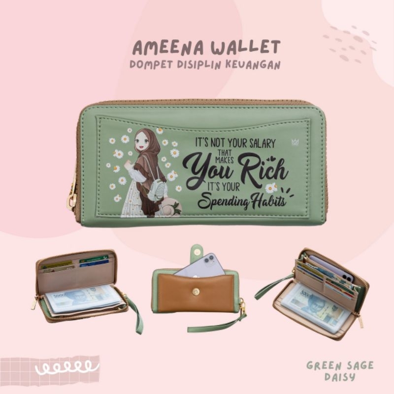 Ameena Wallet Dompet Disiplin Keuangan Dompet Muslimah Unyu Dompet simple Dompet budgeting