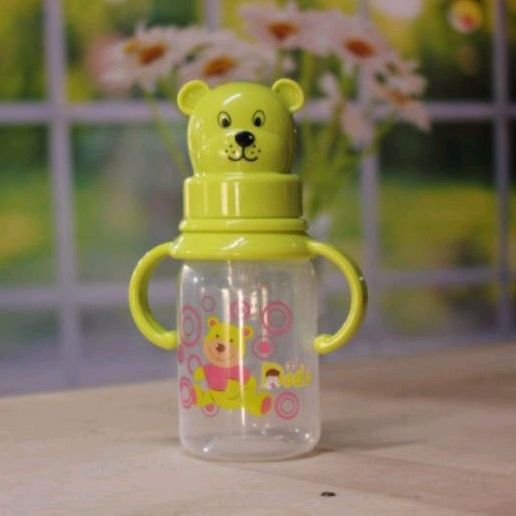 Dot Botol Minum Susu Anak Bayi Karakter Lucu Unik dengan Gagang 2 Bpa Free Reliable