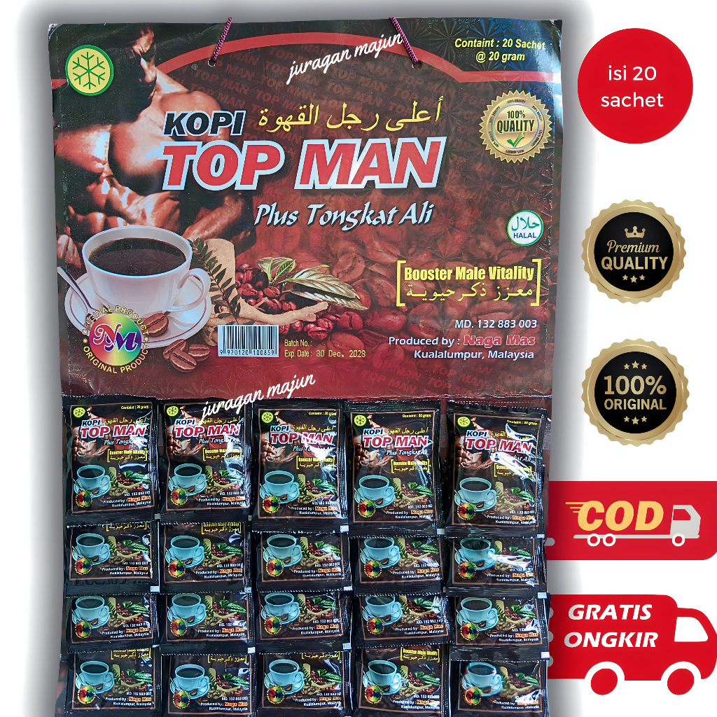 

Kopi Topman 1 Hanger Isi 20 Sachet