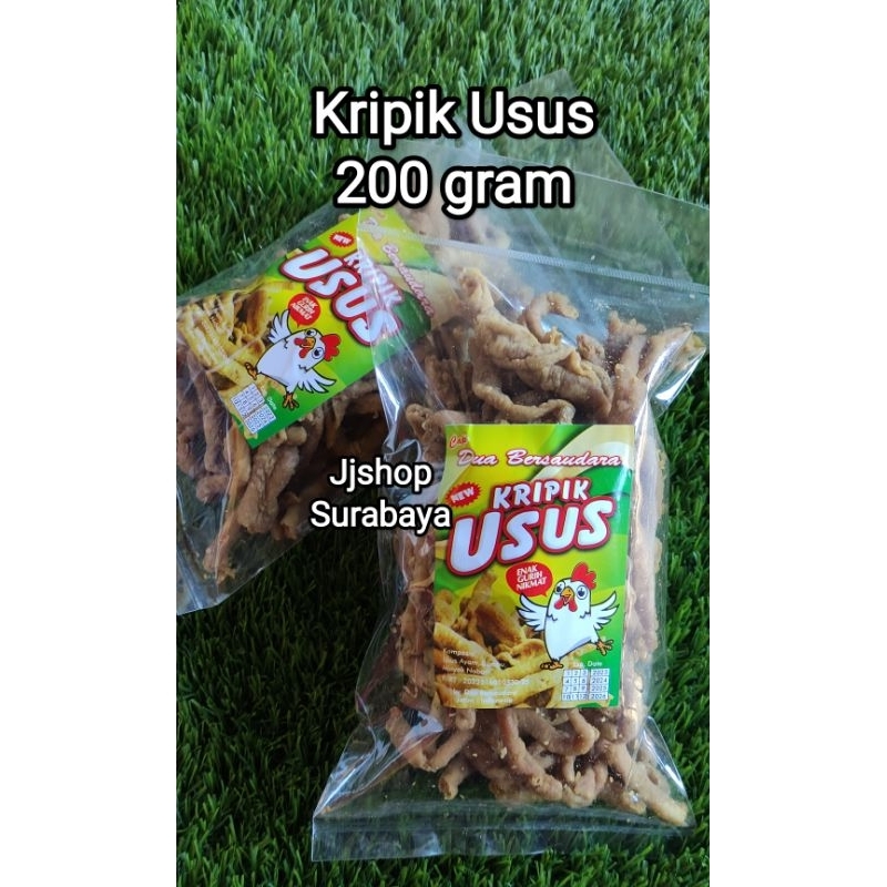 

Kripik Usus 200gram dua bersaudara wenak krauk krauk