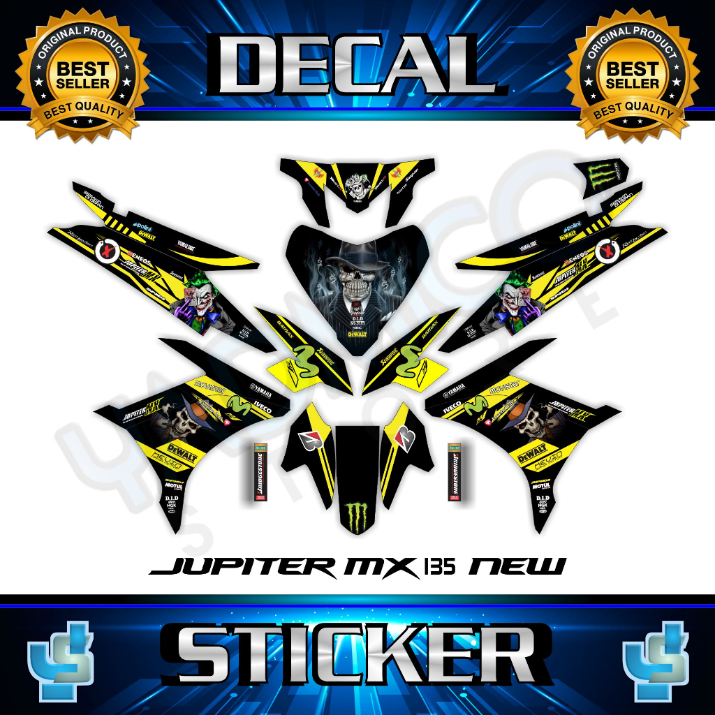 Decal Jupiter MX 135 New Full Body - Stiker Motor Jupiter Mx New 135 Full Body - Decal Hologram Jupi