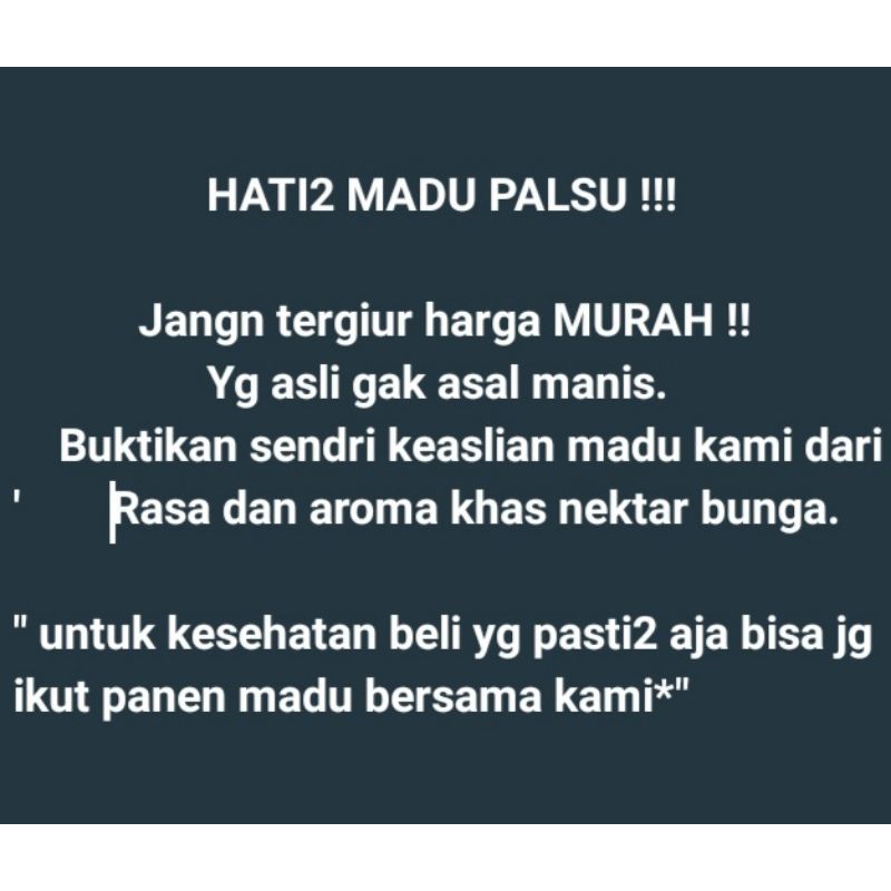 

Paket Usaha Madu 10kg