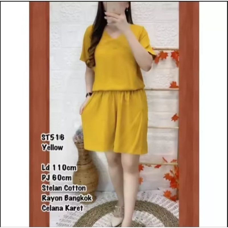 SETELAN BAJU BALI MOTIF POLOS / SETELAN WANITA DEWASA SETELAN BALI TERBARU / ONE SET ANDIN PENDEK PO