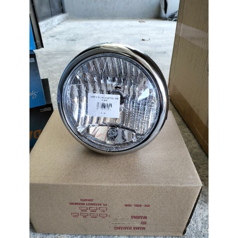 REFLEKTOR SET BATOK LAMPU DEPAN NINJA SS NINJA R LIS crom