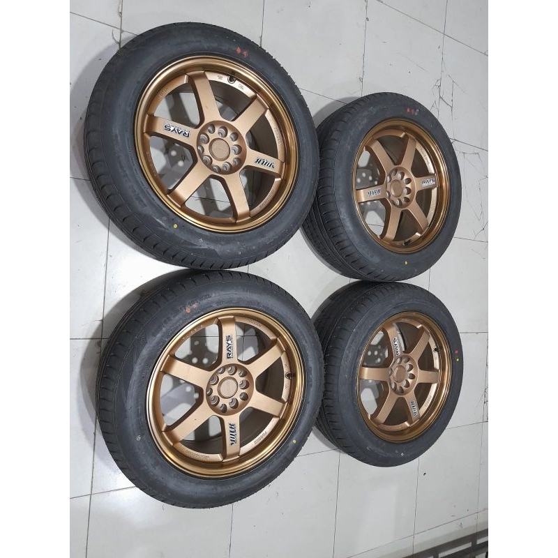 Velg mobil Second Te37 Ring 17 Pcd 5x100-114 ÷Ban PHI 215 55 r17 Buat Hrv inova Brv all new Avanza C