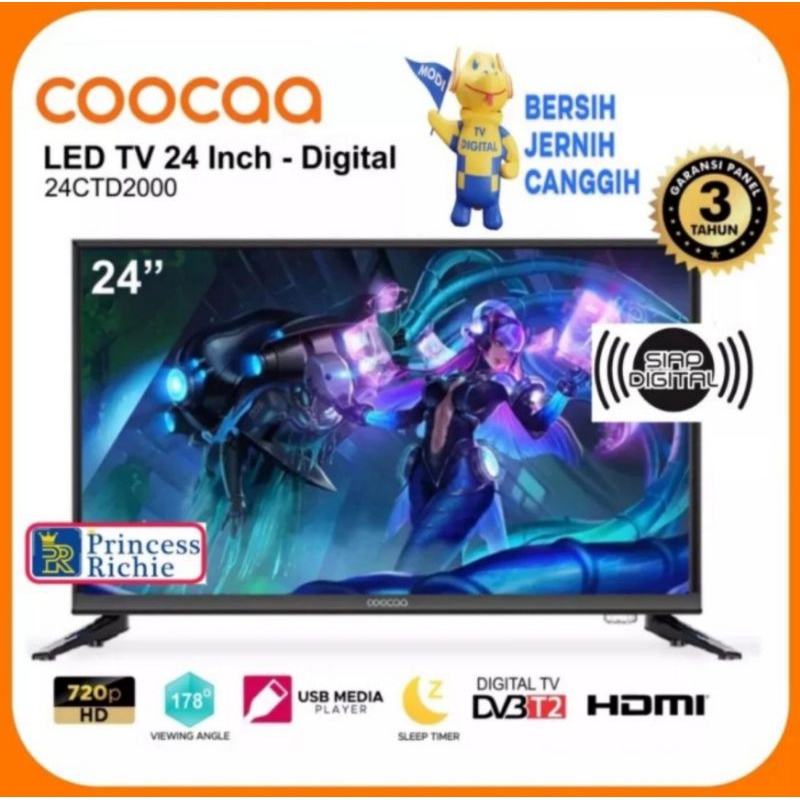 BIG SALE Coocaa-Weyon Smart TV Android + Digital 24 Inch Garansi Resmi