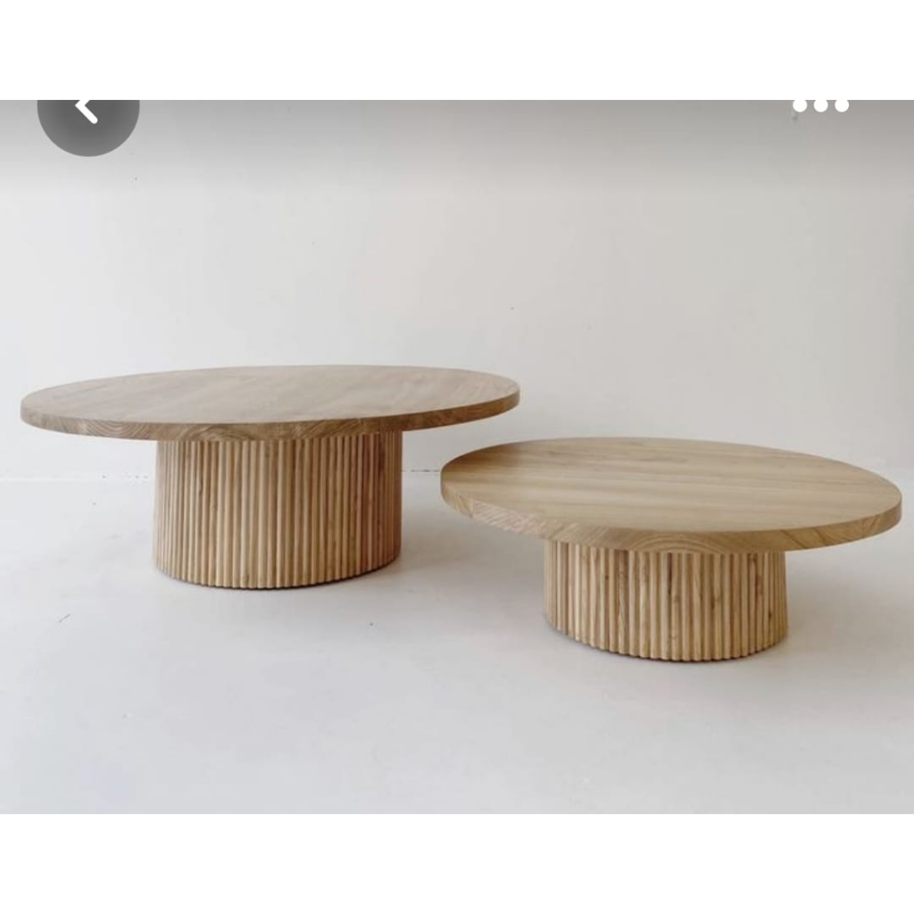 meja tamu bulat minimalis diameter 80cm