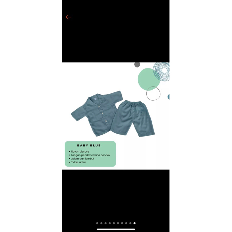 Piyama Rayon Polos Anak