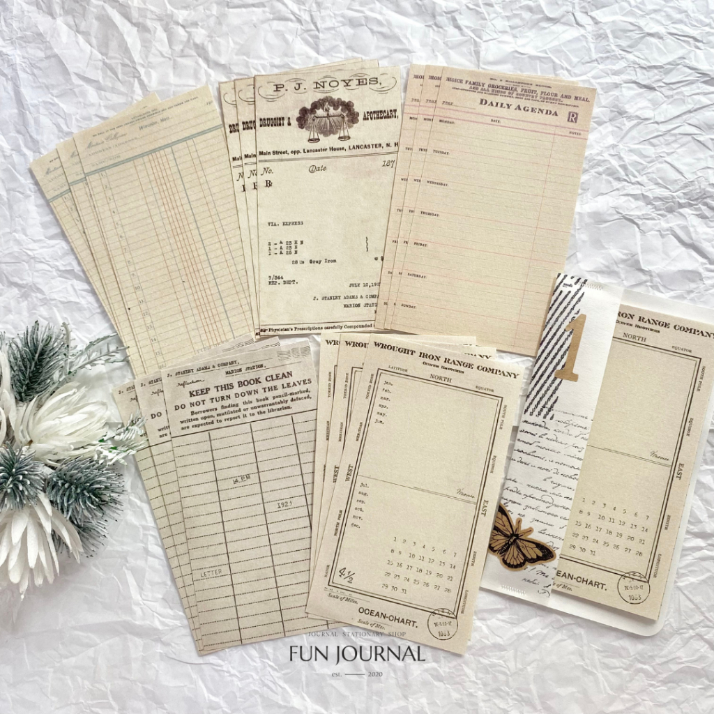 

VINTAGE MEMO LABELS PAPER PACK UNTUK JOURNAL JURNAL PLANNING PLANNER SCRAPBOOK DIY BUJO