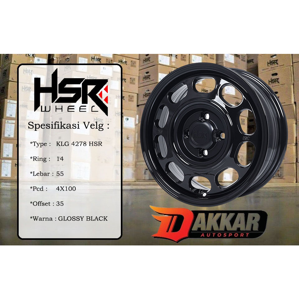 velg racing ring 14 hsr lebar 5,5 et35 untuk airev brio agya calya dll