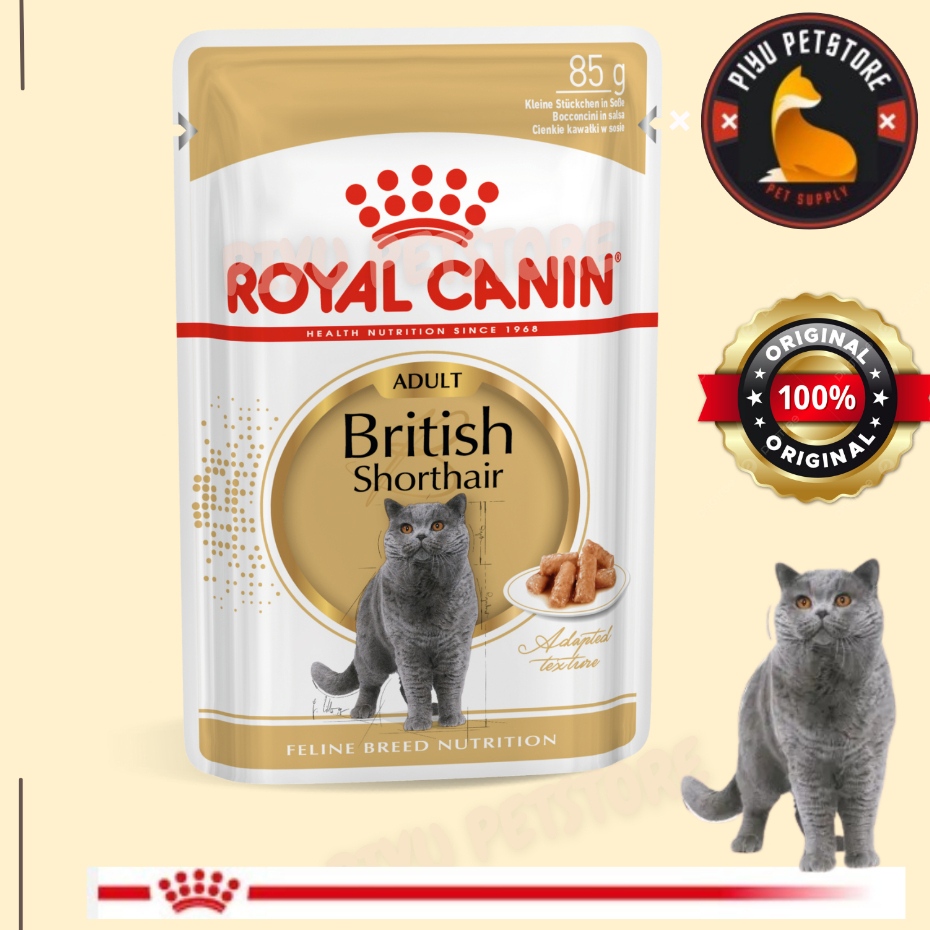 ROYAL CANIN BRITISH SHORTHAIR Makanan Basah Kucing / Wetfood Pouch 85 gr