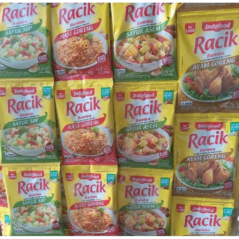 

[ isi 1 & 5pcs ] Bumbu RACIK indofood. Bumbu racik nasi goreng/ayam goreng/sayur asem/sayur sop, dll