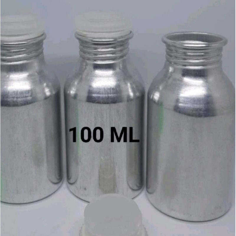 BOTOL KOSONG BARU ALUMUNIUM UV WARNA SILVER POLOS UKURAN 100 ML, 250 ML, 500 ML, 1000 ML