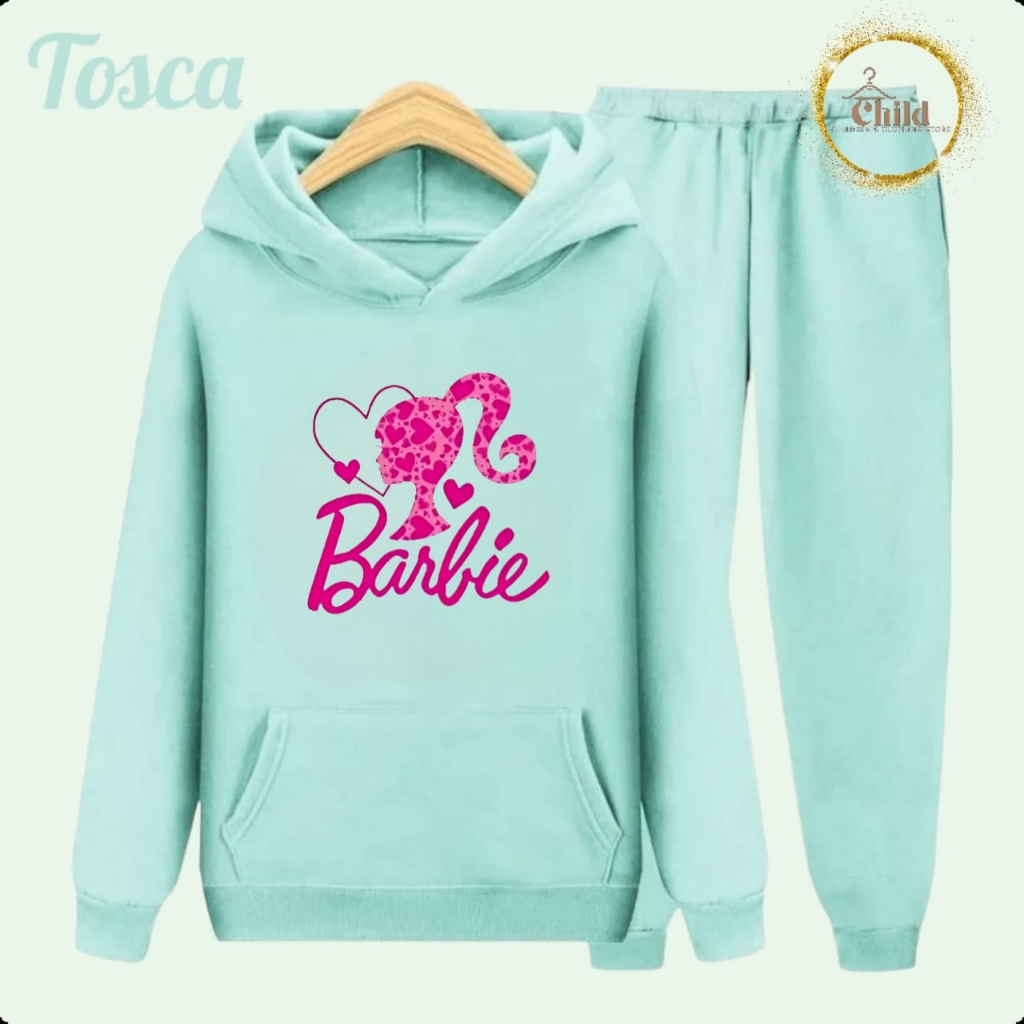 Setelan Sweater Anak Barbie Baju Sweater Hoodie Anak - Remaja Perempuan